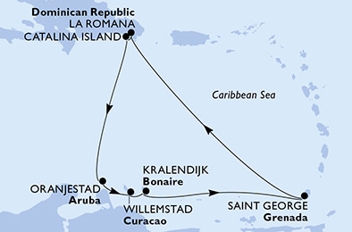 Mapa trasy rejsu