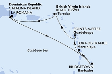 Mapa trasy rejsu