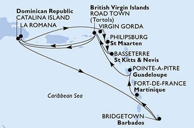 Mapa trasy rejsu
