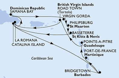 Mapa trasy rejsu