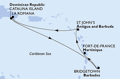 Mapa trasy rejsu