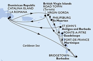 Mapa trasy rejsu