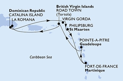 Mapa trasy rejsu