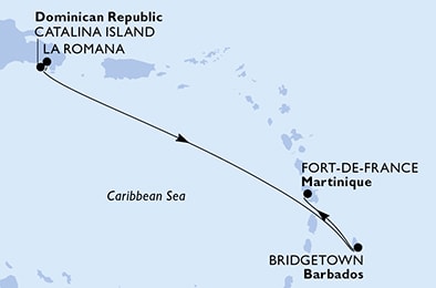 Mapa trasy rejsu