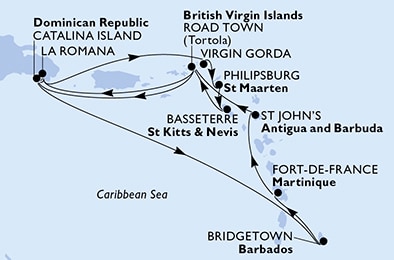 Mapa trasy rejsu