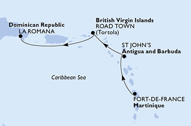Mapa trasy rejsu