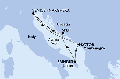 Mapa trasy rejsu