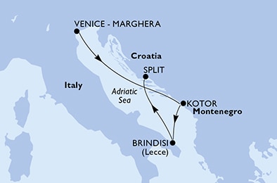 Mapa trasy rejsu