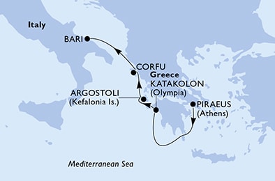Mapa trasy rejsu