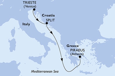 Mapa trasy rejsu
