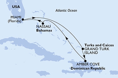 Mapa trasy rejsu