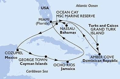 Mapa trasy rejsu