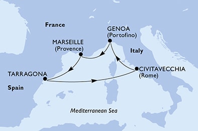 Mapa trasy rejsu