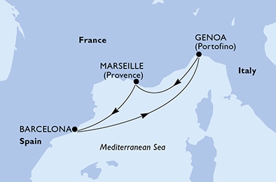 Mapa trasy rejsu
