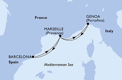 Mapa trasy rejsu