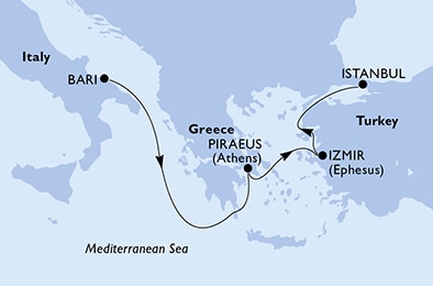Mapa trasy rejsu