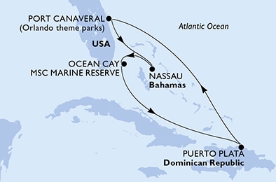 Mapa trasy rejsu