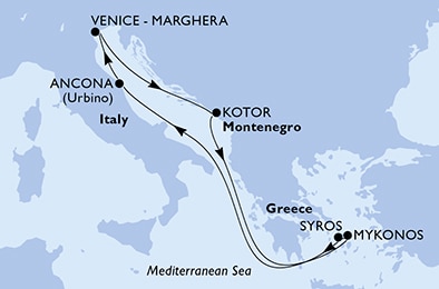 Mapa trasy rejsu