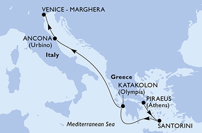 Mapa trasy rejsu