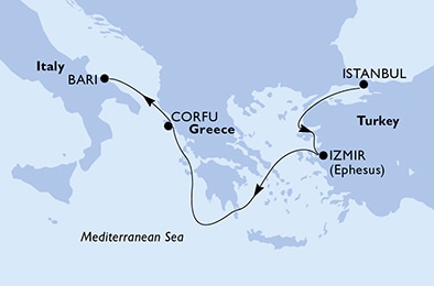 Mapa trasy rejsu