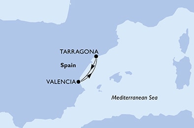 Mapa trasy rejsu