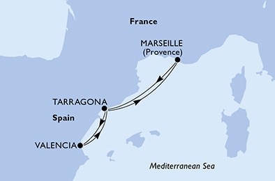 Mapa trasy rejsu