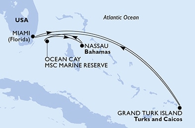 Mapa trasy rejsu
