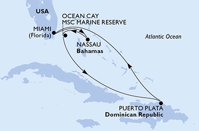 Mapa trasy rejsu