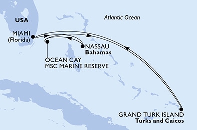 Mapa trasy rejsu