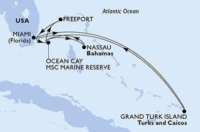 Mapa trasy rejsu