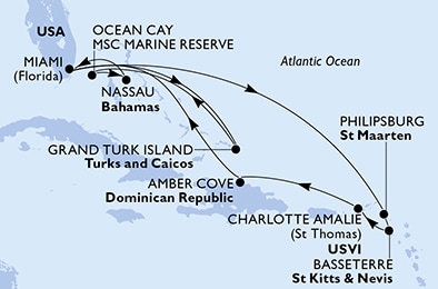 Mapa trasy rejsu