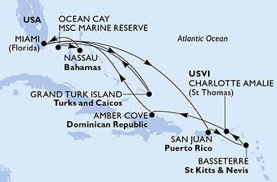 Mapa trasy rejsu