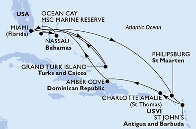 Mapa trasy rejsu