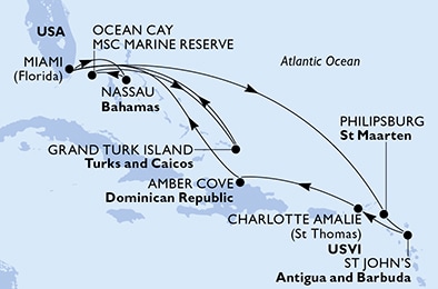 Mapa trasy rejsu