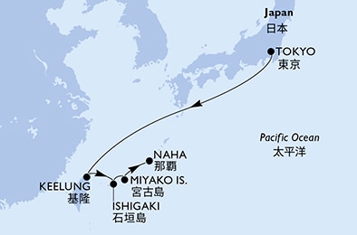 Mapa trasy rejsu