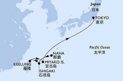 Mapa trasy rejsu