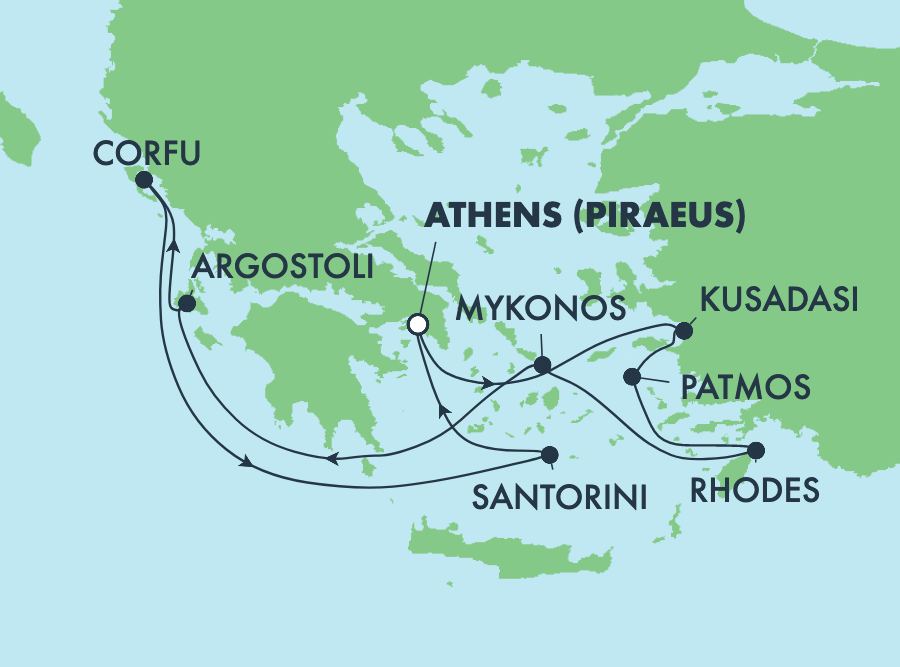 Mapa trasy rejsu