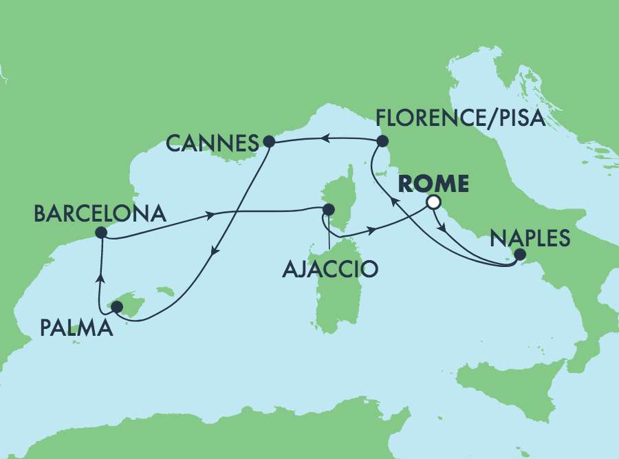 Mapa trasy rejsu