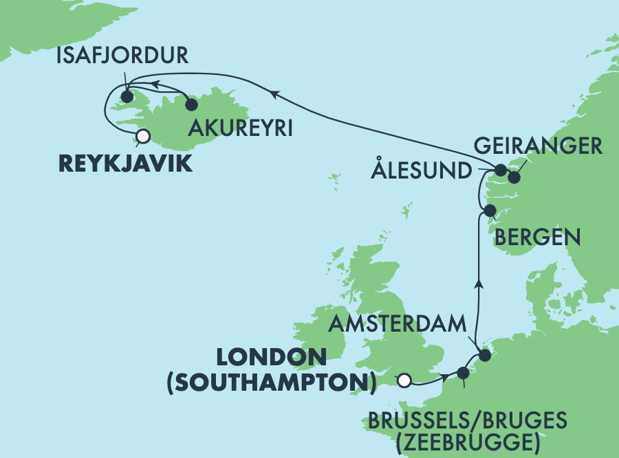 Mapa trasy rejsu
