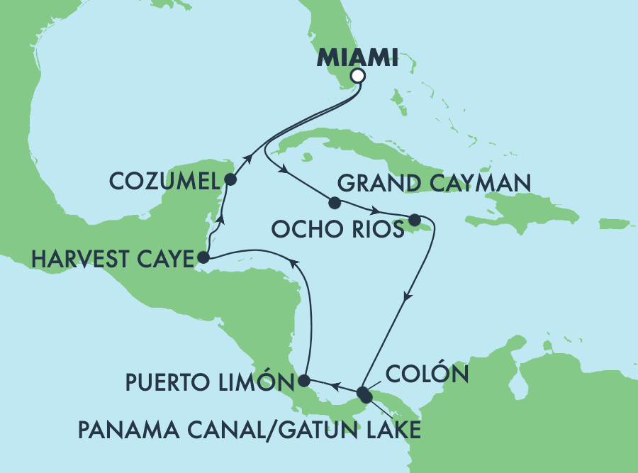 Mapa trasy rejsu