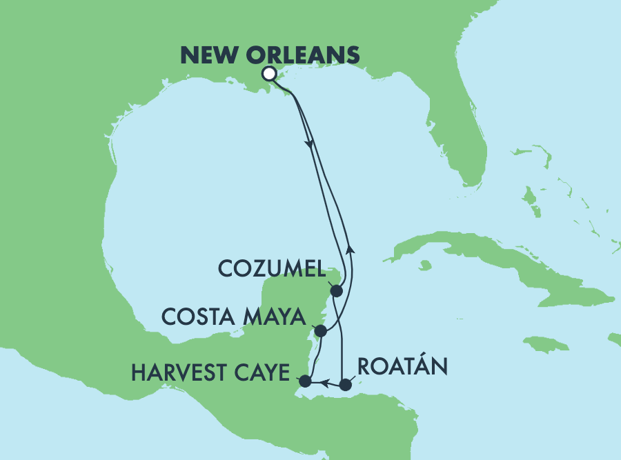 Mapa trasy rejsu