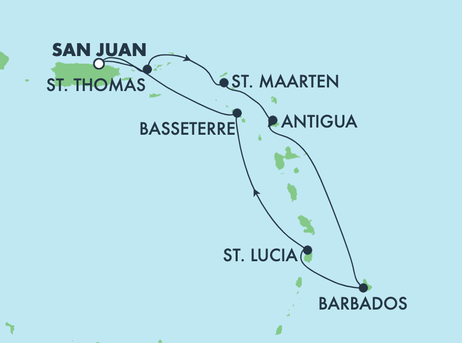 Mapa trasy rejsu