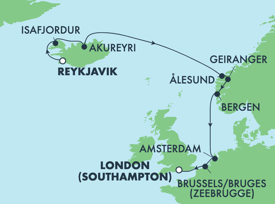 Mapa trasy rejsu