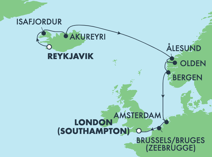 Mapa trasy rejsu